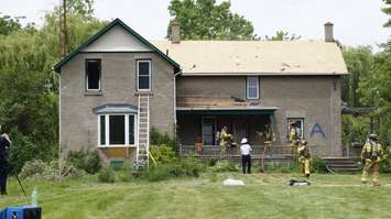 The Sarnia Fire Rescue Service conducts live fire training at 2172 London Line. June 9, 2017 (Photo by Melanie Irwin)