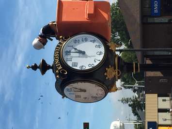 A Kingsville BIA project saw a new clock installed downtown on September 9, 2016. (Photo courtesy Kingsville BIA)