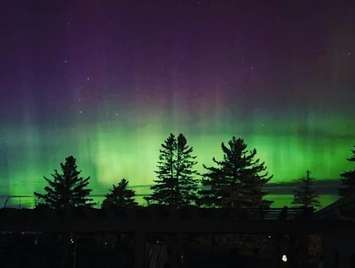 Northern Lights just outside of Sarnia. 23 March 2023. (Photo by Carilyn Jacqueline and Norm Piquette)