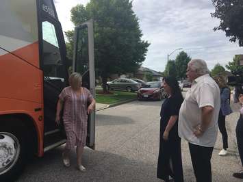 NDP leader Andrea Horwath is visiting Windsor-Essex on Wednesday to talk about better dental care for seniors and improving highways. May 30, 2018. (Photo by Paul Pedro)