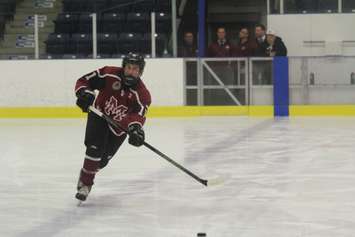 Chatham Maroons defenceman Keegan MacVoy. (Photo by Matt Weverink)
