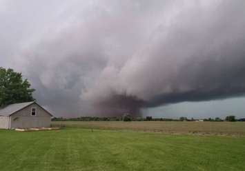 A tornado in the Glencoe-area, June 10, 2020. Photo courtesy of Sydnie Hill.