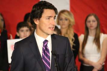 Federal Liberal Leader Justin Trudeau speaks at a rally in Windsor on January 21, 2015. (Photo by Jason Viau)