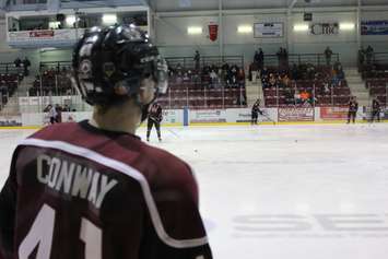 The Chatham Maroons take on the Leamington Flyers, March 24, 2016. (Photo by Matt Weverink)