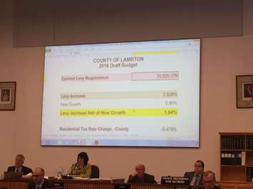 Lambton County budget deliberations , March 16, 2016 (BlackburnNews.com Photo by Briana Carnegie)
