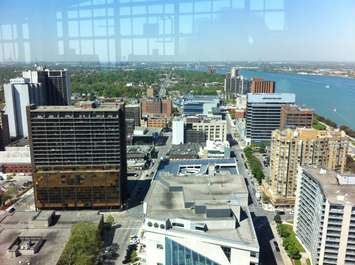 The view from Caesars Windsors Augustus 27 event room, May 19, 2016. (Photo by Mike Vlasveld) 