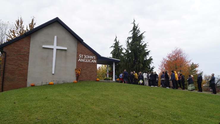 Site of new mental health and addictions facility, at the former St. John's Anglican Church. October 26, 2023. (Photo by Natalia Vega)