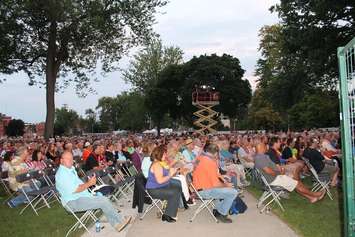 A crowd gathers at Tecumseh Park in Chatham to see the Beach Boys perform, August 8, 2015. (Photo courtesy of Amanda Thibodeau)