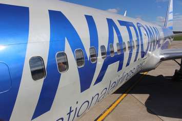National Airlines shows off one of its Boeing aircraft at the Windsor International Airport, October 1, 2015. (Photo by Mike Vlasveld)