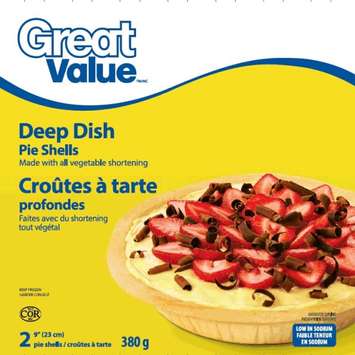Great Value - Deep Dish Pie Shells (Photo courtesy of the Canadian Food Inspection Agency)