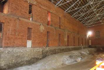 Construction underway at the Windsor Armouries, November 17, 2015. (Photo by Maureen Revait). 