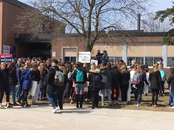Student protest at Listowel District Secondary on April 4, 2019. (Photo by Ryan Drury)