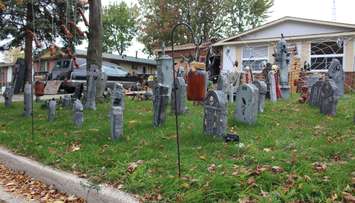 A Halloween display on Caledon Cres. in Forest Glade, October 31, 2017. (Photo by Maureen Revait) 