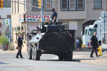 Windsor block off area of Pillette Rd. and Wyandotte St. E before arresting a gunman, June 1, 2016. (Photo by Jason Viau)