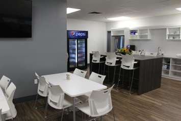 The break room at the new YA Canada facility at 730 Richmond St. in Chatham. September 8, 2016. (Photo by Jake Kislinsky)