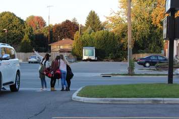 The Steakcation winners arriving at the Taco Bell on St. Clair St., in Chatham. October 17, 2016. (Photo by Natalia Vega)