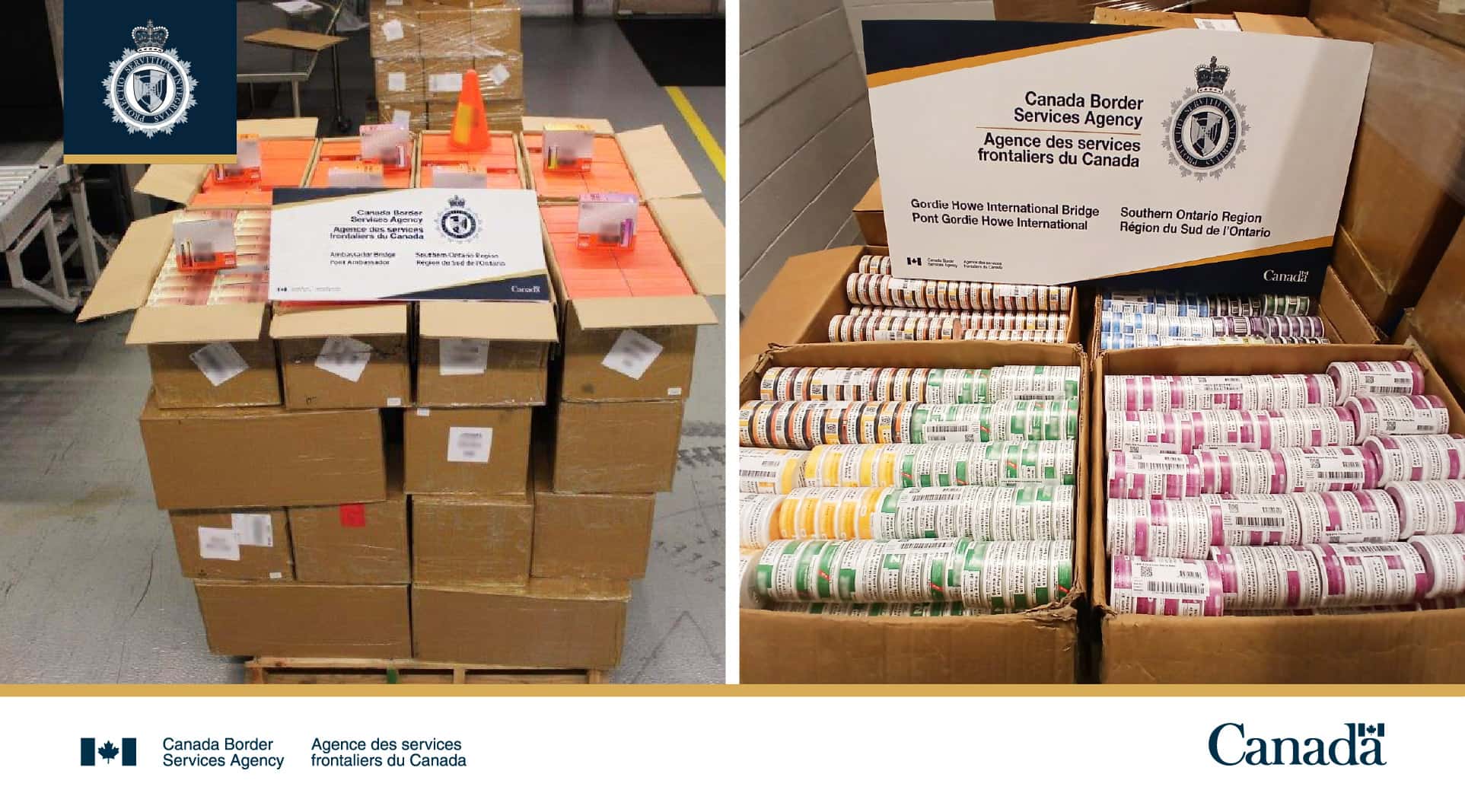 CBSA agents seize nicotine products at Windsor bridges
