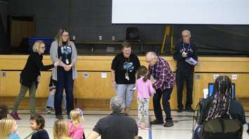 Maxine Salmons accepts Terrific Kids certificate. February 27, 2023. (Photo by Natalia Vega)