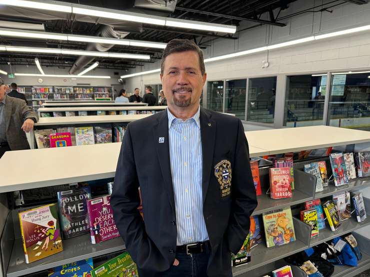 Lambton County Warden Kevin Marriott at the official opening of Clearwater Library April 9, 2024. Blackburn Media photo by Melanie Irwin. 