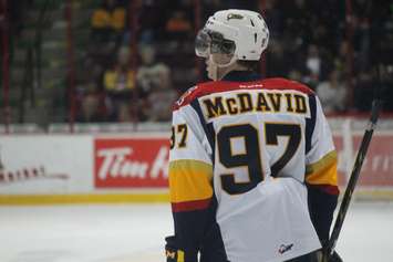 Erie Otter center Connor McDavid plays the Windsor Spitfires, March 19, 2015. (Photo by Jason Viau)