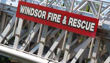 Windsor Fire & Resuce aerial ladder. (Photo by Jason Viau)